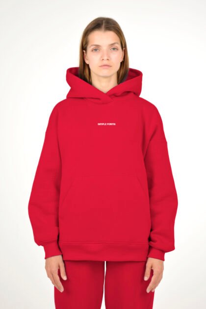 Худи женский красный