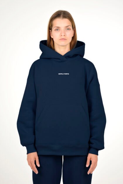 Худи женский темно-синий