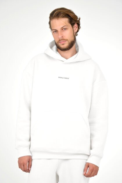 Худи мужской молочный
