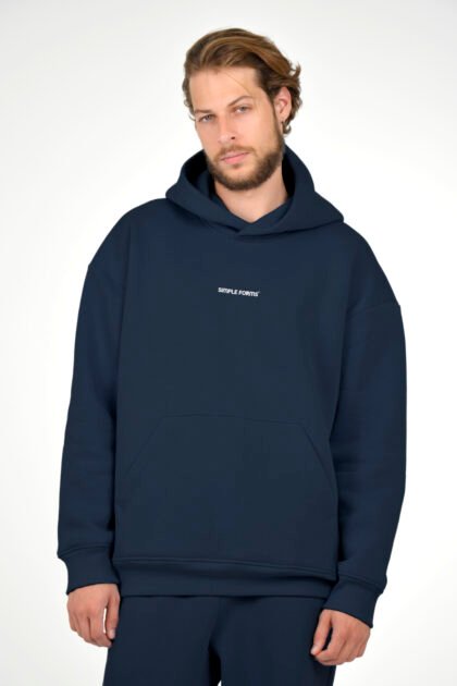 Худи мужской тёмно-синий